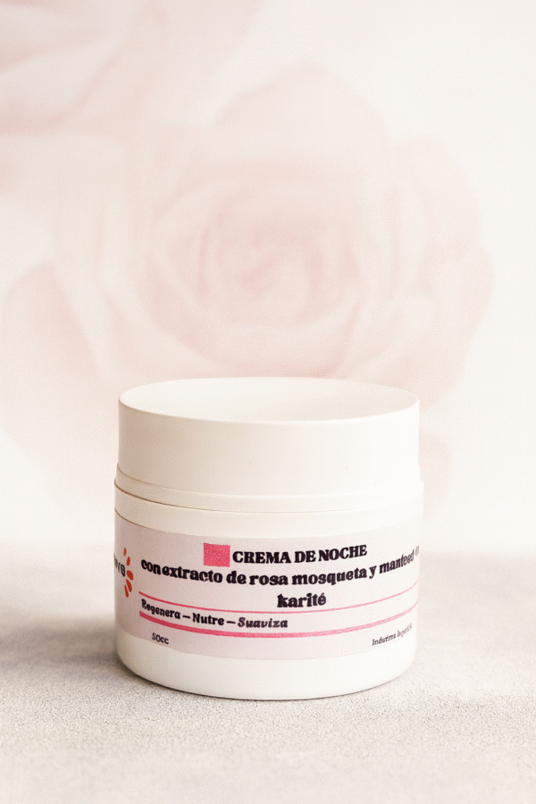 Crema de Noche Manteca de carite, Rosa mosqueta